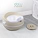 Dolu Nuve Premium Potty Training Seat for Toddlers, Portable Toilet Chair with High Backrest, Non-Slip Base and Removable Inner Bowl, Relax Beige