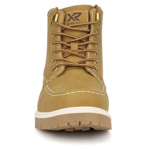 Xray Footwear Men's Davis Work Boot, Smooth Faux Leather, Lace-Up Front, Moc Toe, Rubber Sole; Size 9.5 #TOP4