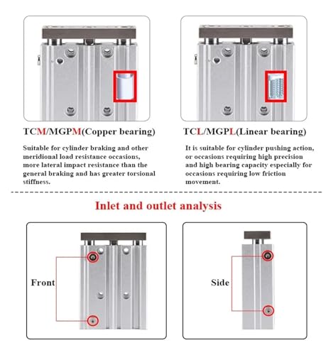 Vérin pneumatique MGPM32 haute précision compact pour guidage rigide - 5