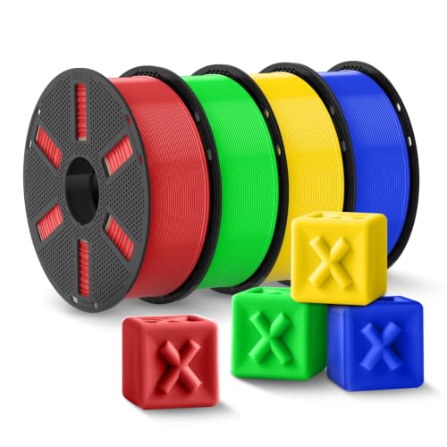 Image of JAYO PLA+ 1.75mm Filament, 1.1kg per Spool, 4 Colors Bulk Set | 4 Colors: Red, Green, Yellow, Blue, Upgraded Toughness, Neatly Wound, + /- 0.02 mm Accuracy, Vacuum Sealed