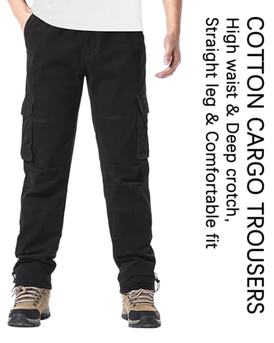 Pantalon cargo homme multipoches en coton robuste pour le travail