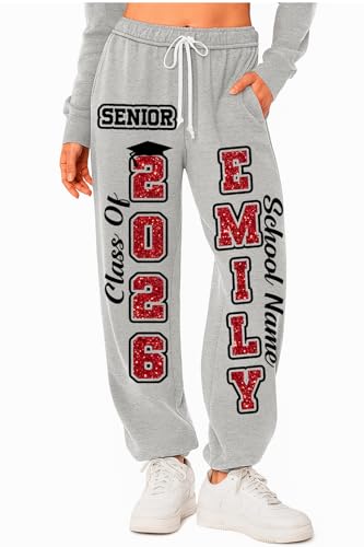 Custom Senior Sweatpants Class of 2026, Senior Pants Class of 2026, Senior Lounge Pants Gift for Students