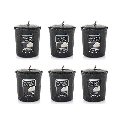 Yankee Candle Lot of 6 Black Sand Beach Votive Candles