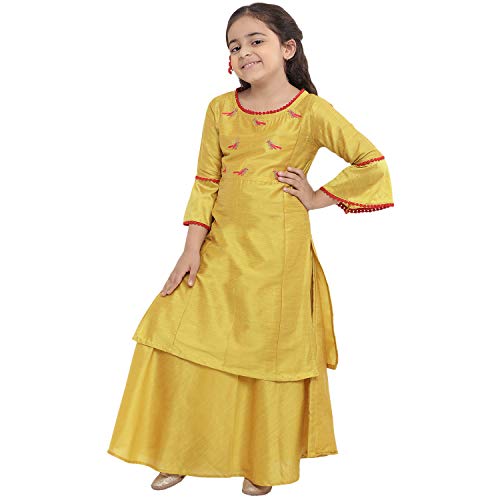 Image of Bitiya By Bhama Girl's Cotton a line Salwar Suit