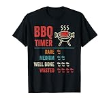 BBQ Timer - Funny Tequila shots Steak Grilling, Drunk T-Shirt