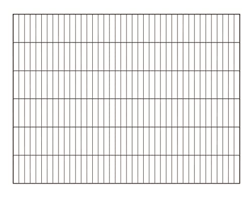 Alberts 617295 Einstab-Gittermatte Garden | anthrazit kunststoffbeschichtet RAL 7016 | 2000 x 1500 mm