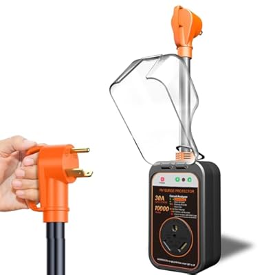 KNYBTHY RV Surge Protector 30 Amp RV Circuit Analyzer, RV Accessories, Camper Accessories(10000 Joules), RV Accessories for Outside, RV Voltage Protector for Camper, Travel Trailers
