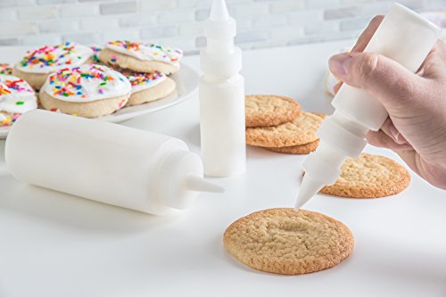 Fox Run Icing Squeeze Bottles For Cookie And Cake Decorating, Condiments, Sauces, Arts And Crafts, Set Of 3, Clear #TOP4