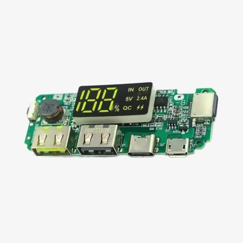 Sam 1 pcs Power Bank Module 18650 5V 2.4A Lithium Battery Dual USB Output with Digital Display Charging Module