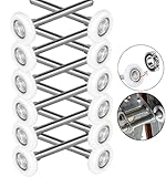 Durable 2 Inches Nylon Garage Door Rollers 6200ZZ 11 Ball Bearing 4 Inches Stem (Set of 12)