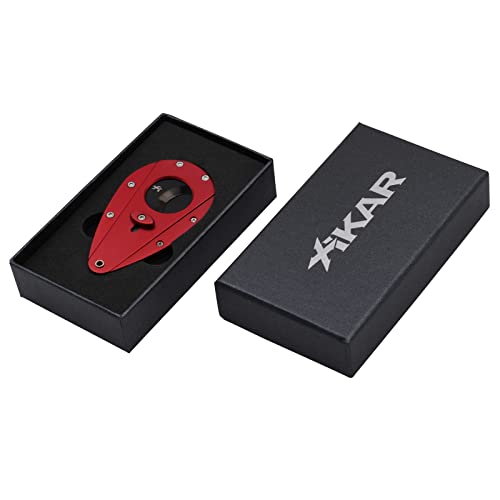 Xikar Cortador de charuto Xi1, lâminas de aço inoxidável 440C com classificação Rockwell HRC 57, cal