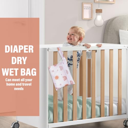 Miniatura 5 de Suliudaji 2 Piezas Bolsa De Pañales Mini Bolsa Impermeable Reutilizable Para Bebe Ropa Seca Y Húmeda Organizador De Pañales Wetbag Lavable Neceser Para Viaje Playa Deporte Guardería Merienda