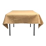 LA Linen Natural Burlap Square Tablecloth, 52 by 52-Inch