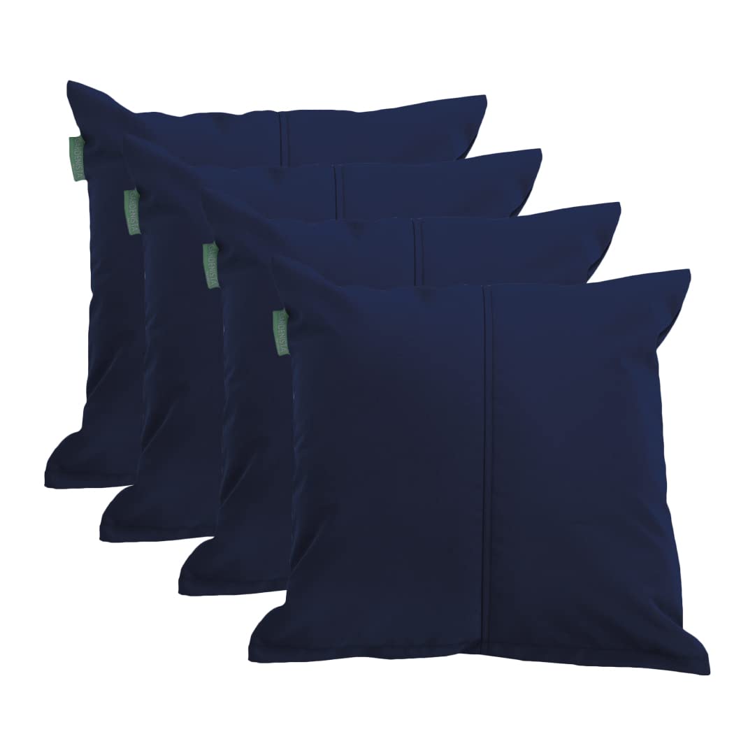 Gardenista Large Garden Scatter Cushion | Water Resistant Hollowfibre Filled Outdoor Seating Furniture Pillow | Great for Patio Rattan Chairs | Comfy & Lightweight (4, Navy)