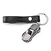 PG ONE Keychain Flashlight JOBON Zinc Alloy Car keychain with 2 Modes LED Light,The Leather Key Rings for Men,Women,Car Decorations(Black)