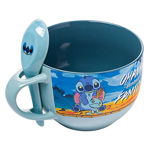 Silver Buffalo Scrump Ohana Family Quote, Ceramic Soup Mug with Spoon, 24oz by Silver Buffalo - Used condition - Image 2