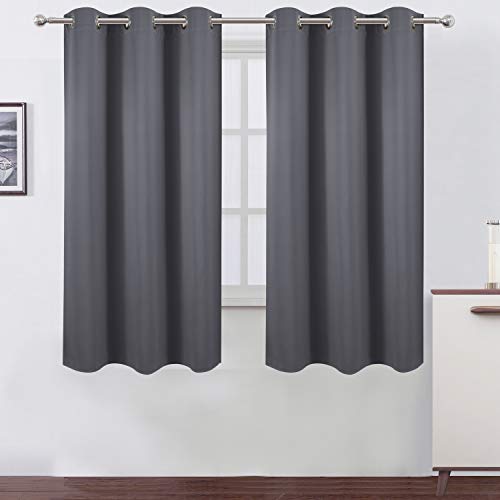 Image of LEMOMO Grey Thermal Blackout Curtains /38 x 63 Inch /Set of 2 Panels Room Darkening Curtains for Bedroom