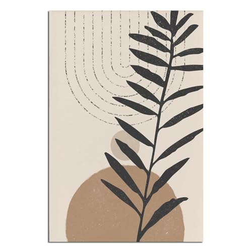 Impression murale bohème fleur abstraite beige 40x60cm x3 sans cadre - 5