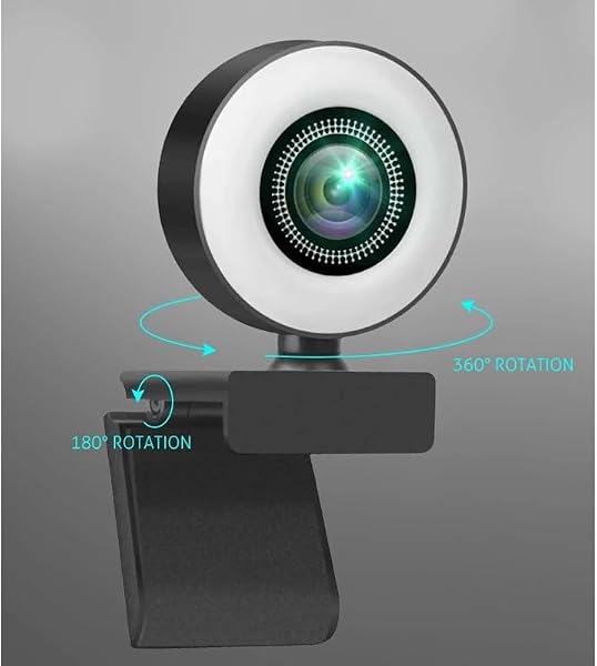 DDYYDS Webcam with Fill Light Laptop PC Computer Live Broadcast Camera Video Web Microphone Cam - 2