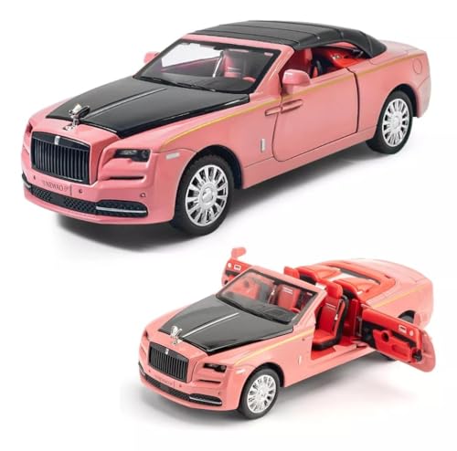 Image of 1:24 Rolls-Royce Spectre Diecast Metal Pull Back Car with 6 Openable Doors with Sound and Light Toy Decoration car Best Gift Toys for Kids (1:32 Rolls Royce Dawn- Multicolor)