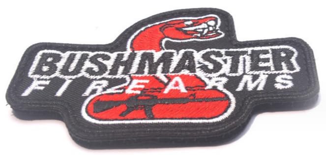 Red Bushmaster Embroidery Patch Badges Backpack Outdoor Vest DIY Armband Military Applique Emblem Embroidered Badge Tactical Clothes Patches