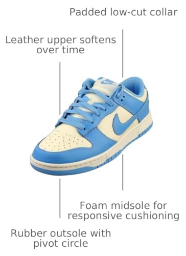 Image of Nike Dunk Low Retro Men's Shoes (DV0833-113, Coconut Milk /Gym Red /Sail /University Blue)