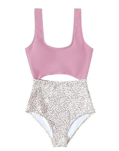 Floerns Women's Bathing Suit High Waisted Cut Out Monokini...