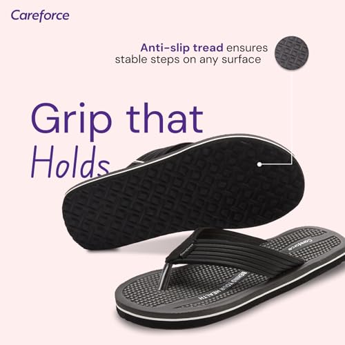 Image of Careforce Ortho Slippers for Men Daily Use, Soft EVA Cushioned Flip Flops & Sliders with Arch Support, Anti-Slip, Lightweight & Stylish Chappal for Daily Wear