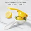 Prensa de cítricos Tovolo, exprimidor manual con pico vertedor, apto para lavavajillas, prensa de aluminio para limón, lima, naranjas, mandarinas, granada, con agarre ergonómico para extracción eficiente de jugo 6