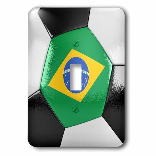 Interrupteur de football brésilien multicolore 3dRose lsp