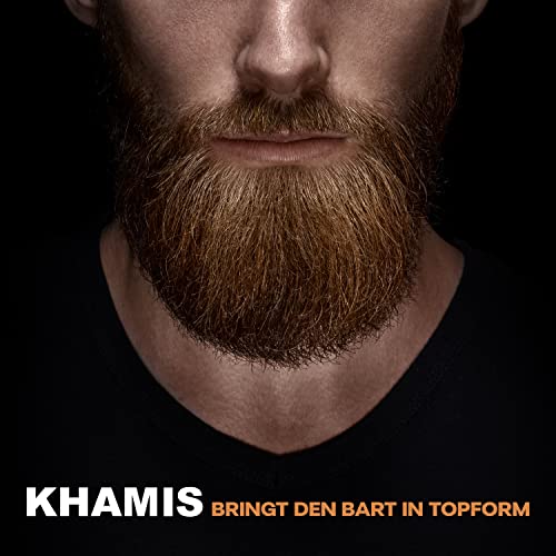 Foto von KHAMIS Bartkamm aus Holz mit Lederetui - Premium Bartkamm - einfache Bartpflege durch den Kamm für unterwegs & optimal für das Auftragen von Bartöl uvm. - perfekte Geschenkidee (Kunstleder)