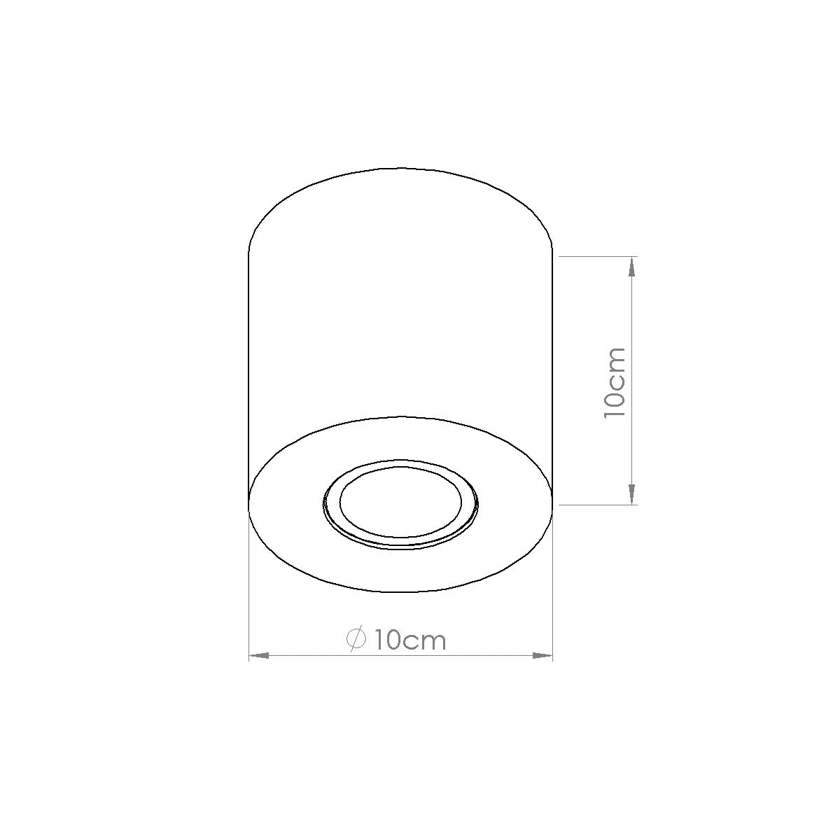 SOLLUX lighting Deckenlampe Deckenleuchte - Deckenstrahler Beton - 1 Flammig - LED Lampe Glühbirne - Beige Orbis