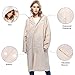 UNIQUEBELLA Raincoat Waterproof Rain Coat Poncho with Hood Reusable Unisex Men Women Lightweight Clear Rain Wear Khaki M