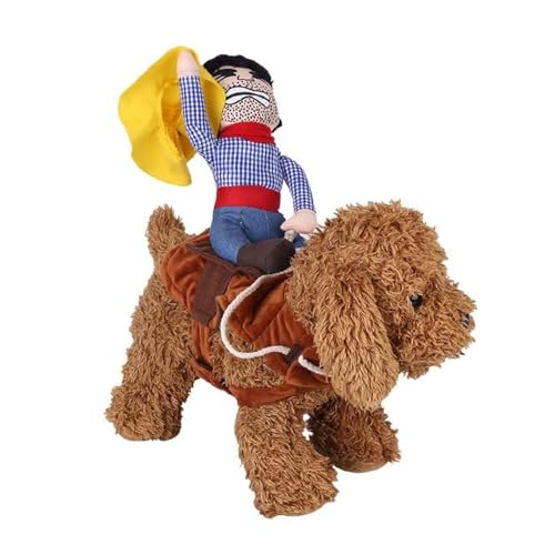 Lustiges Kleidung,Halloween-KostüMe FüR Hunde,Haustiere KostüM,Lustige Party-KostüMe,Weihnachtsfeier Rollenspiele Verkleidungen (Cowboy)