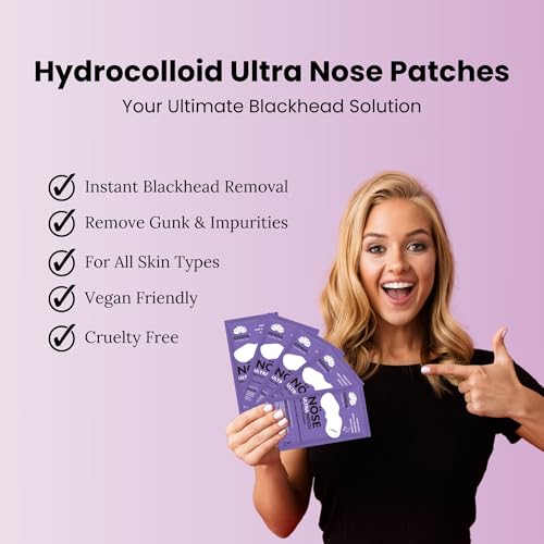 GENDA Blackhead Remover Nose Pore Strips for Deep Cleansing, Clears Black head and Instant Pore Unclogging - 5 Strips