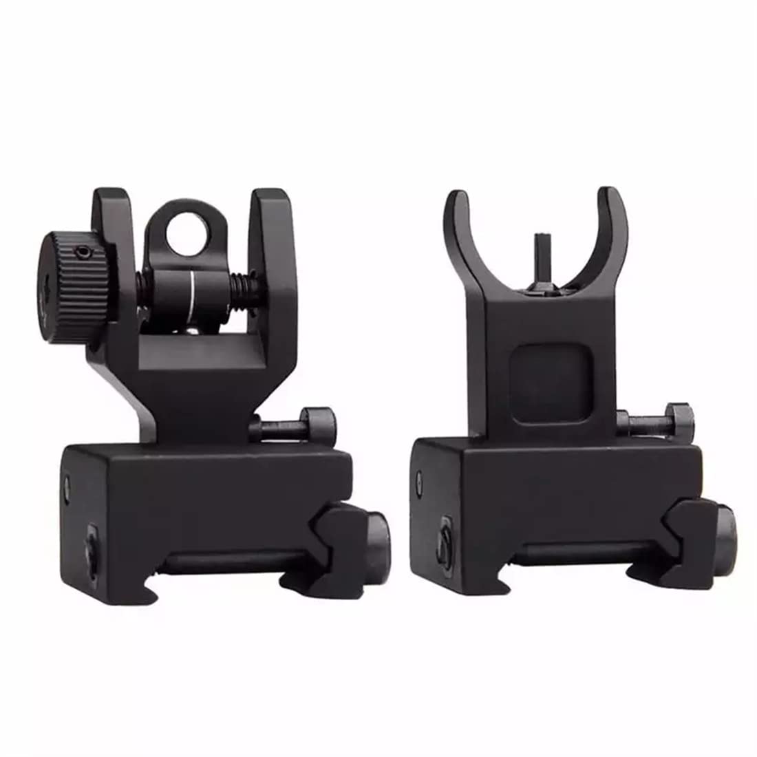 Basso profilo regolabile Flip Up anteriore posteriore ferro mira set transizione rapida AR15 ferro mira