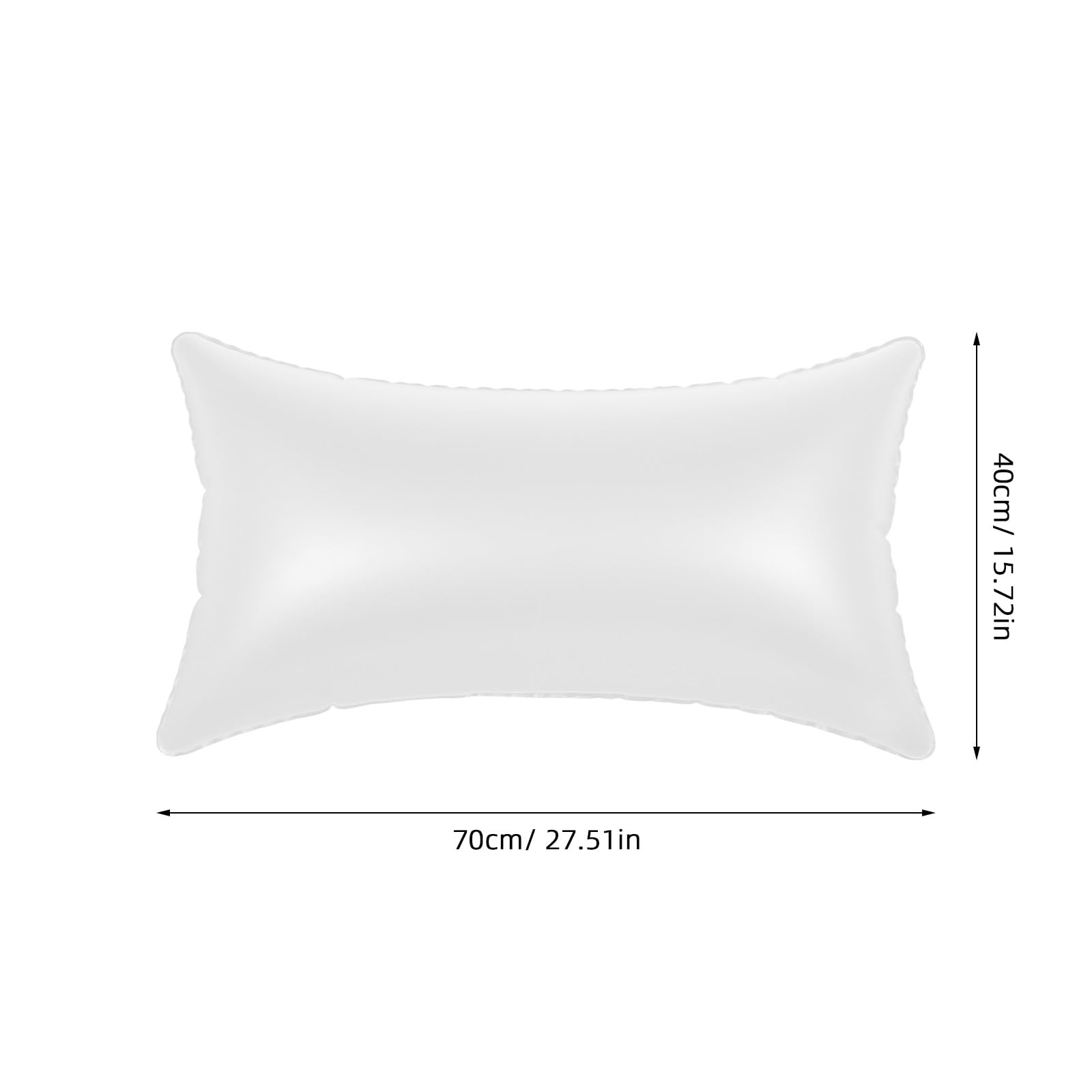 Cuscino Gonfiabile da Campeggio in Pvc Leggero, Supporto Testa e Vita | Design Trasparente, Pieghevole e Portatile, Adatto per Giardino e Cucina, per Riposo e Sostegno Quotidiano