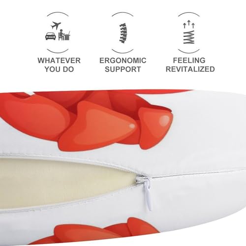 Almohada de viaje espuma viscoelástica tamaño mediano miniatura 5