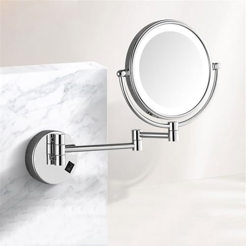 Miroir grossissant double face pivotant à 360° et éclairage LED par simple pression - 8