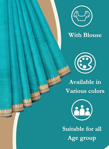 Image of Women's Chettinad Cotton Sarees | Handloom Saree with Blouse | Pure Cotton Sarees for Women Daily use and All Occasion Wear| Soft, Comfort Cotton Saree