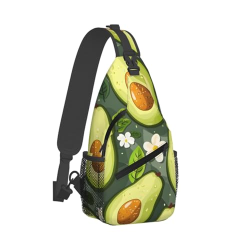 Morrales cruzados con patrón de aguacate unisex miniatura 2