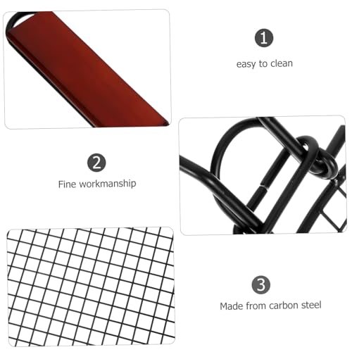 OUNONA Multi-use Grill Baskets Sturdy Carbon Steel Outdoor Barbecue Baskets for Veggies Meat