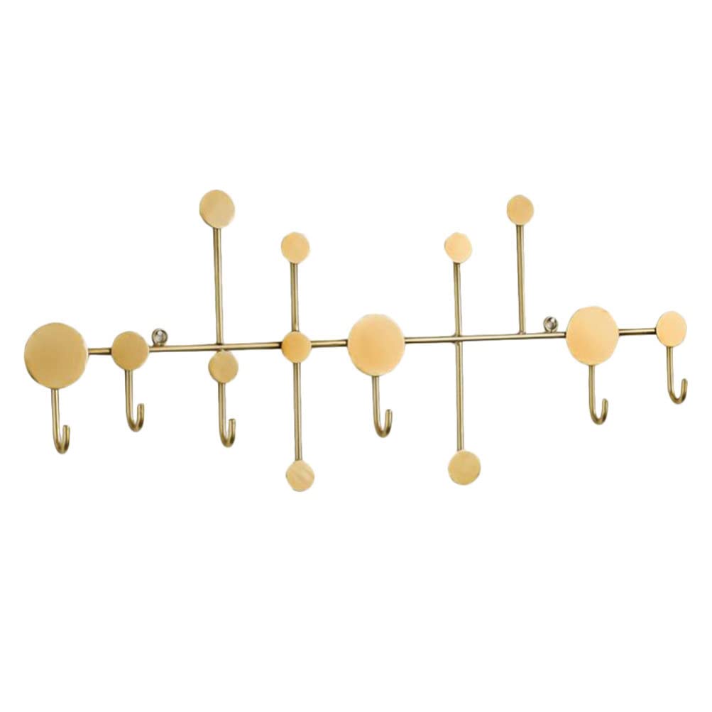 VASDEV Colgador de pared múltiple Perchero Perchero Ganchos de fila de hierro sin perforaciones Sombreros Toallas Batas Carteras Percha de ropa para colgar Chaqueta Abrigo Baño Sala de es