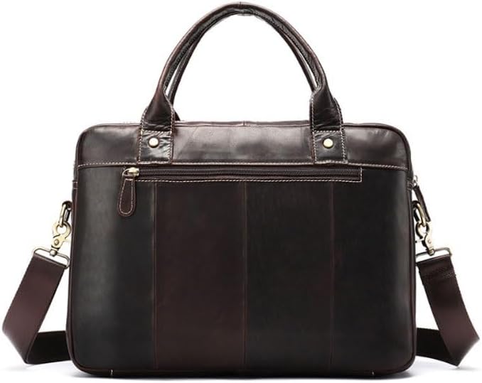 Briefcase Horizontal Inscription Commuter Bag Business Handbag Genuine Leather Man