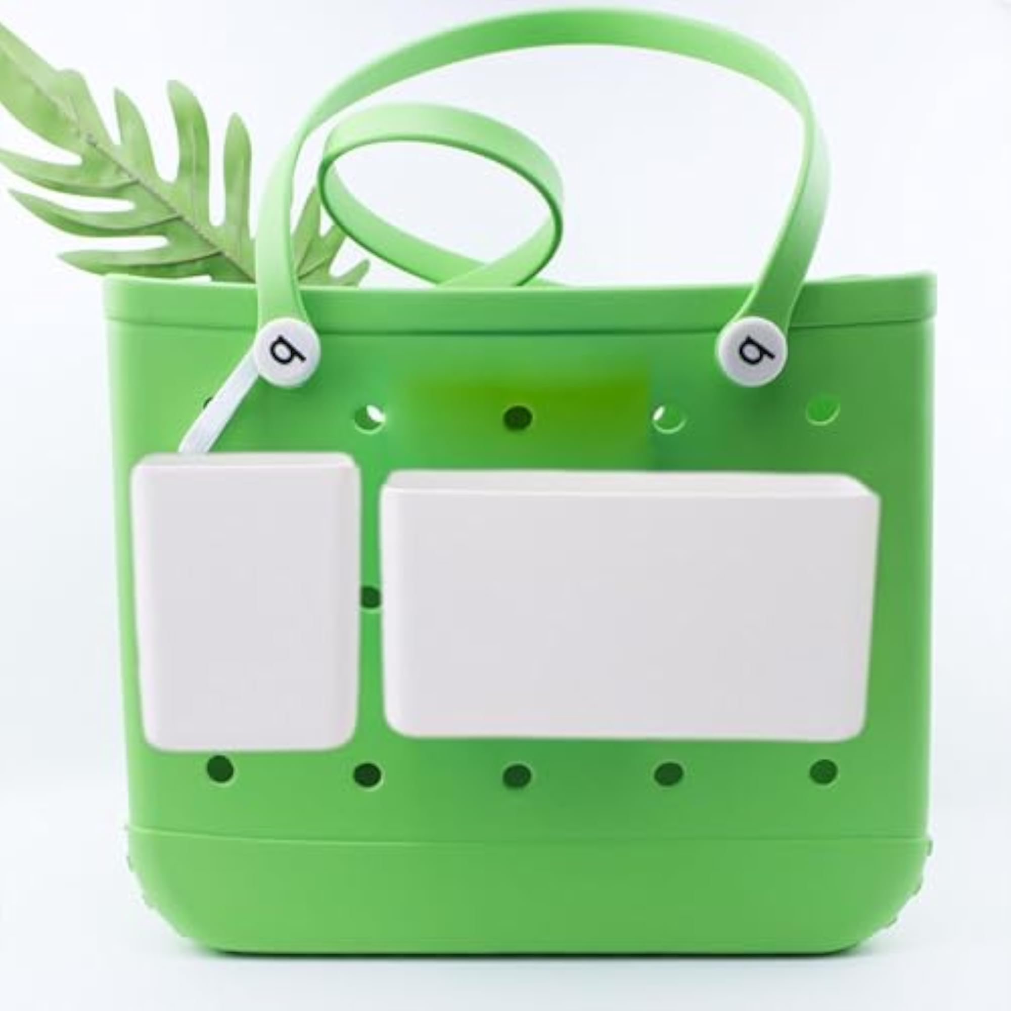 Phone Holder for Beach Tote, Elegant Hanging Insert Organizer, White