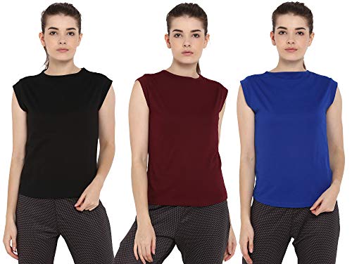 Image of Ap'pulse Women's Solid Slim Fit T-Shirt