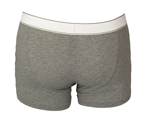 EMPORIO ARMANI Men's boxer trunks 2-piece pack elasticated bipack article 111769 2F720 BPACK TRUNK, 61410 Bianco/Grigio melamge scuro, Large4