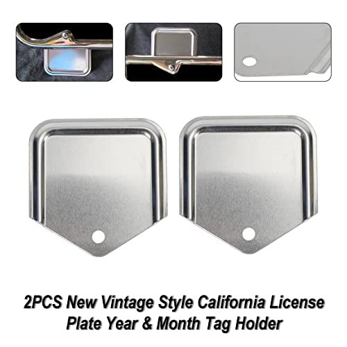 Gtpartes New Pair Of Vintage Style California License Plate Frame Year And Month Tag Holder #TOP2