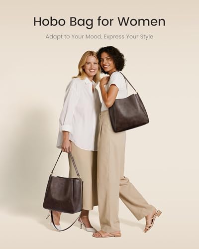 Image of LOVEVOOK Hobo Bag for Women with Three Large Compartments Waterproof Shoulder Handbags Purse for Work Shopping Travel