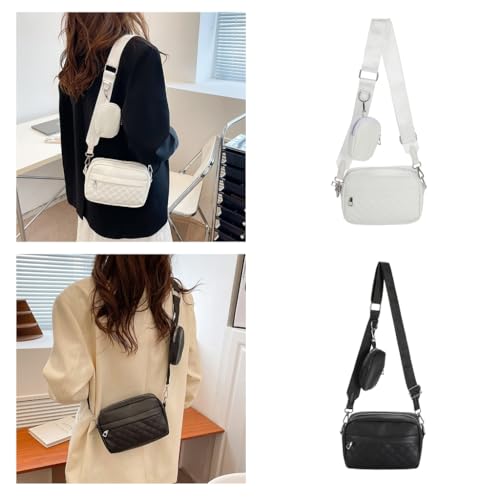 2024 NEW Crossbody Bag Solid Color Fashion Shoulder Bag Large Capacity Versatile Bag with Small Purse for Girl4